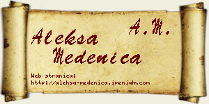 Aleksa Medenica vizit kartica